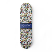 Personalised Armenian floral Girls Skateboard