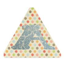 Personalised Art Letter A Triangle Sticker
