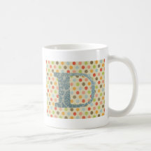Personalised Art Letter D Coffee Mug