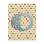 Personalised Art Letter O Postcard