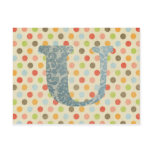 Personalised Art Letter U Postcards