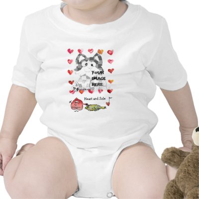 Personalised Baby Cartoon Hearts Onesies Tshirt by zooogle