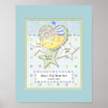 Personalised Baby Name Wall Nursery Art for Boy posters