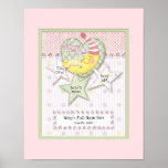 Personalised Baby Name Wall Nursery Art for Girl posters