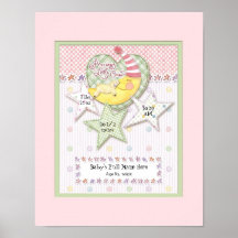 Personalised Baby Name Wall Nursery Art for Girl Posters