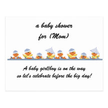 Personalised Baby Shower Invitations-Little Ducks Postcards