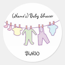 Personalised Baby Shower Sticker-Clothesline