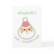 Personalised Baby's First Christmas Card