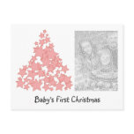 Personalised Baby's First Christmas Holiday Card postcards