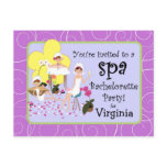 Personalised Bachelorette Party Spa Invitations postcards