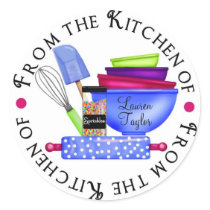 Personalised Baking Cooking Kitchen Stickers