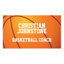 Personalised Basketball Coach Business Cards