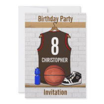 Personalised Basketball Jersey (BRO) Personalized Invitations
