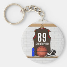 Personalised Basketball Jersey (BRO) Key Chain