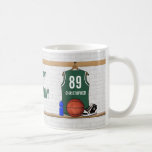 Personalised Basketball Jersey (green) Mugs
