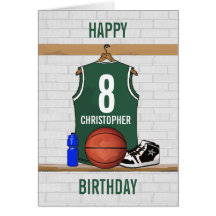 Personalised Basketball Jersey  Greetings card