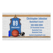 Personalised Basketball Jersey (LBO) Business Card Templates