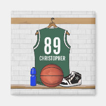 Personalised Basketball Jersey Name Magnets