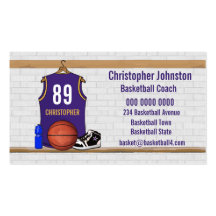 Personalised  Basketball Jersey (PG) Business Card