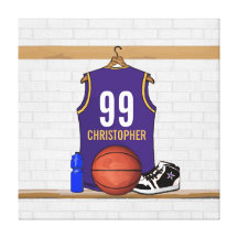 Personalised Basketball Jersey (PG) Canvas Print