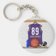 Personalised  Basketball Jersey (PG) Key Chains