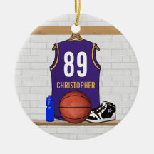 Personalised  Basketball Jersey (PG) Ornaments