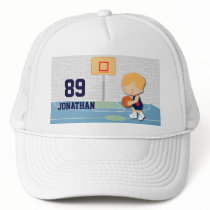Personalised basketball player cartoon mesh hats