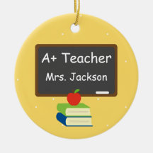 Personalised Best Teacher Chalkboard Ornaments