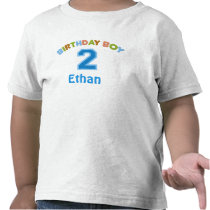 Personalised Birthday Boy (2 years old) Tee Shirt