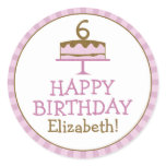 Personalised Birthday Cake Kids Birthday Stickers