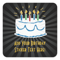 Personalised Birthday Cake Sticker or Favour Label