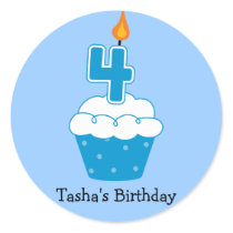 Personalised Birthday Cupcake Stickers