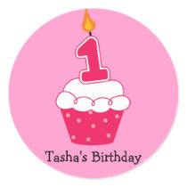 Personalised Birthday Cupcake Stickers
