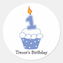Personalised Birthday Cupcake Stickers