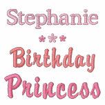 Personalised Birthday Princess Embroidered T-Shirt embroidered shirts