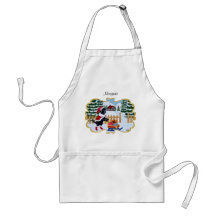 Personalised Black Labrador Christmas Santa Aprons