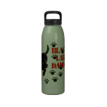 Personalised Black Labrador Daddy Reusable Water Bottles