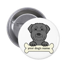 Personalised Black Russian Terrier Pin