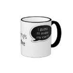 Personalised Black Speech Bubble Coffee Mug