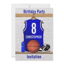 Personalised Blue Basketball Jersey