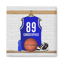 Personalised Blue Basketball Jersey