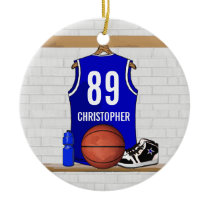Personalised Blue Basketball Jersey
