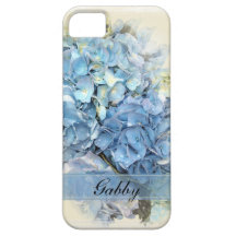 Personalised Blue Hydrangea iPhone 5 Case-Mate