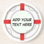 Personalised Boating Life Preserver Drink Coasters