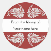 Personalised Bookplates - Flourishes Sticker