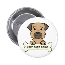 Personalised Border Terrier Pinback Buttons