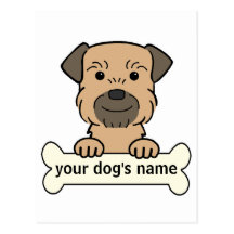 Personalised Border Terrier Post Cards