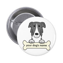 Personalised Borzoi Button