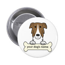 Personalised Borzoi Pin