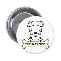 Personalised Borzoi Pin